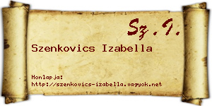 Szenkovics Izabella névjegykártya
